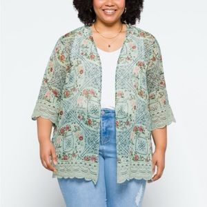 MASON & BELLE CROCHET TRIM TOP